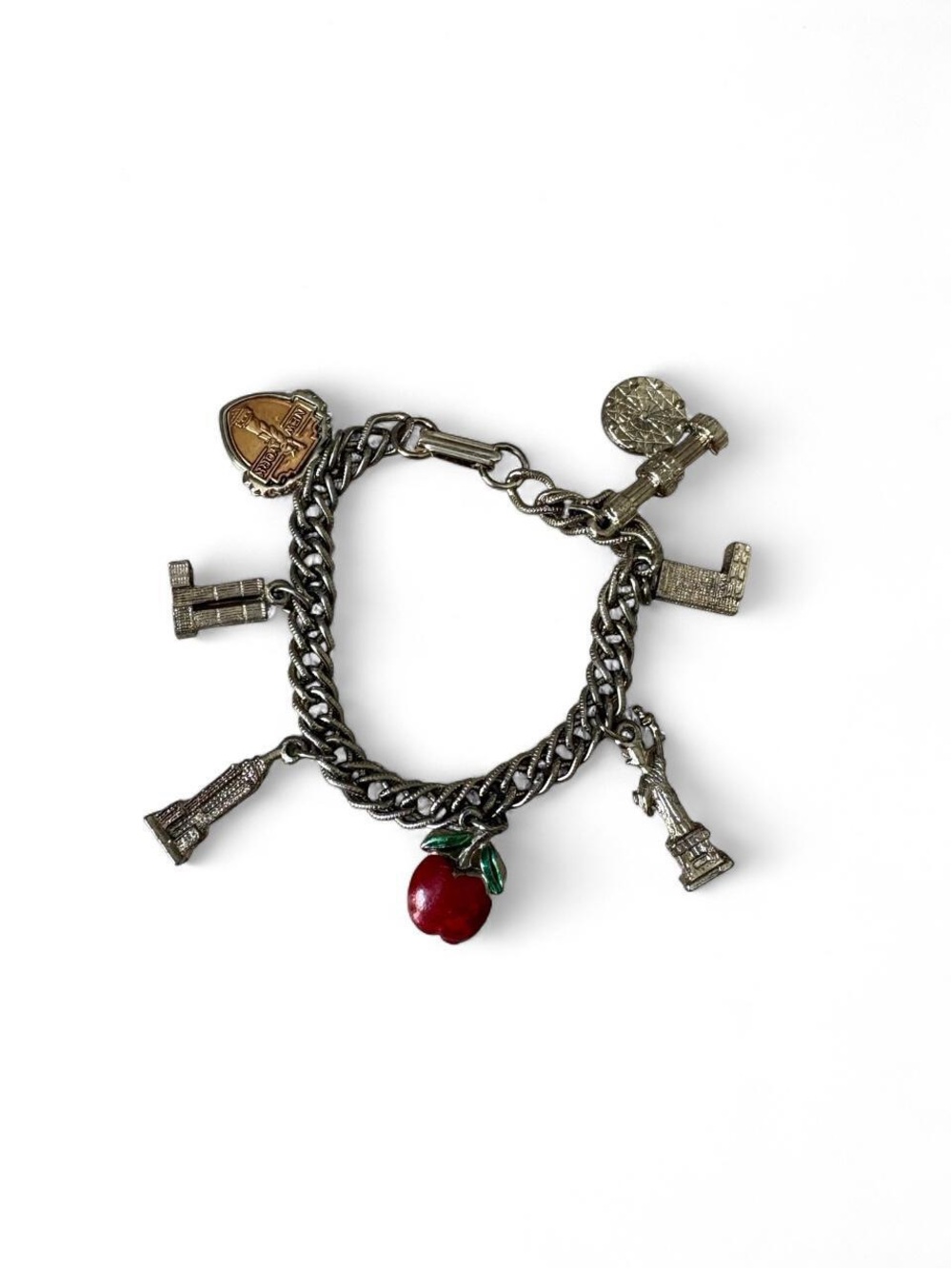 Vintage 90’s New York City Charm Bracelet With Twin Towers Charm